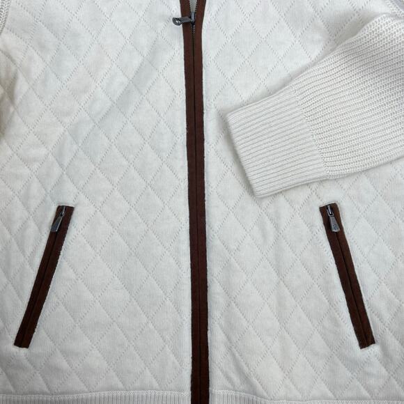 Brooks Brothers Merino Wool Blend Agyle Quilted Zip Cardigan Size XL - Picture 11 of 11